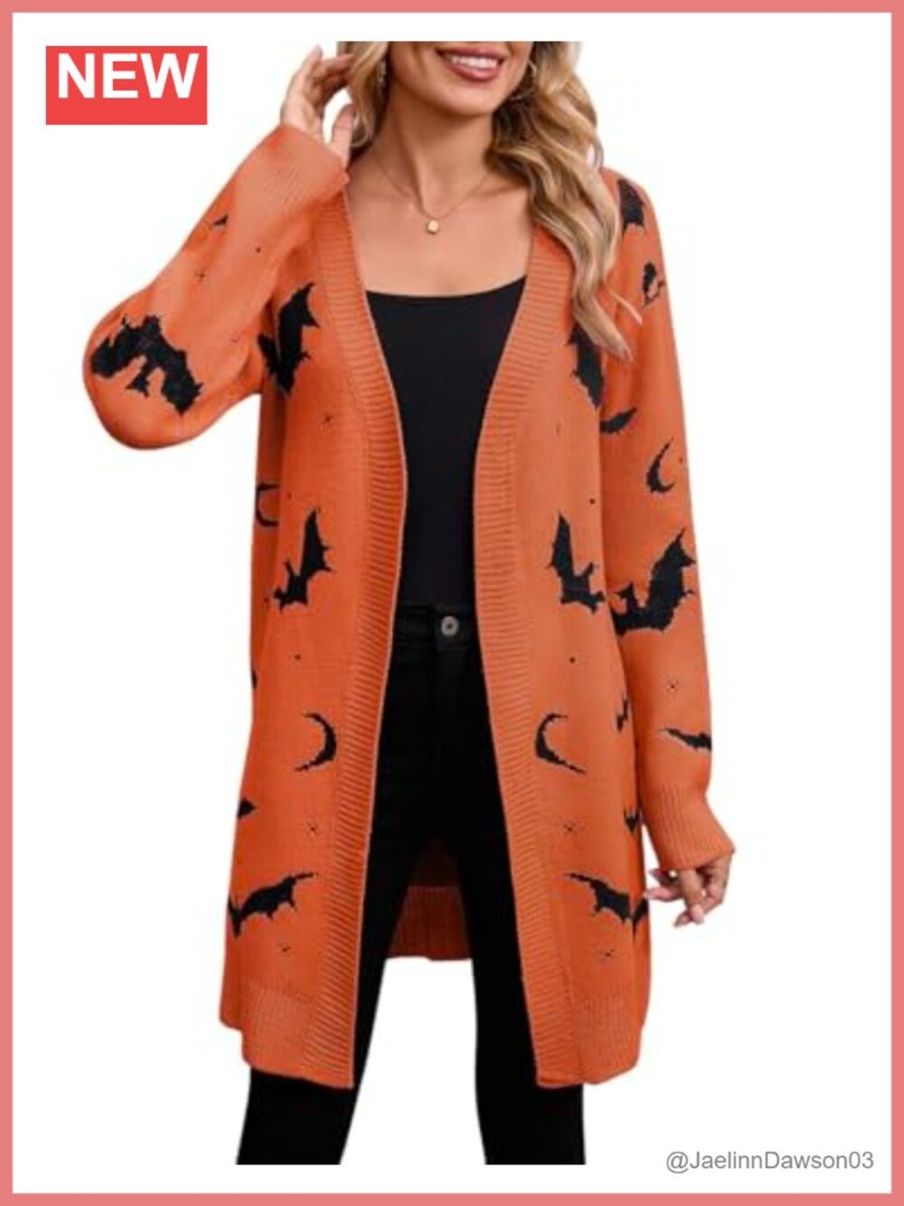 Women's Heart Pattern V Neck Open Front Knit Cardigan Sweater